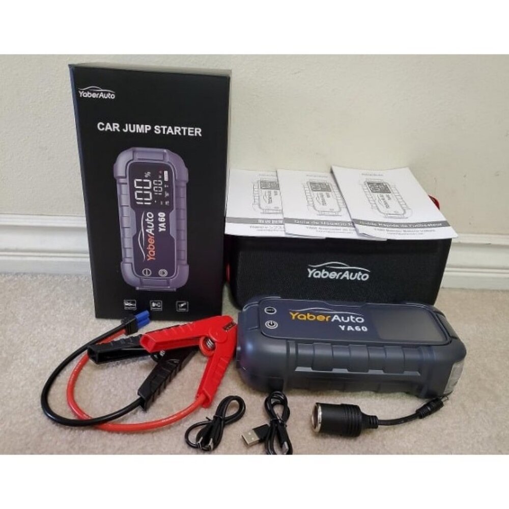 Car Battery Jump Starter 6000A Jump Box 45W Fast Charging (All Gas/12.0L Diesel)